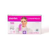 Luva Nitrílica Inoven Rosa